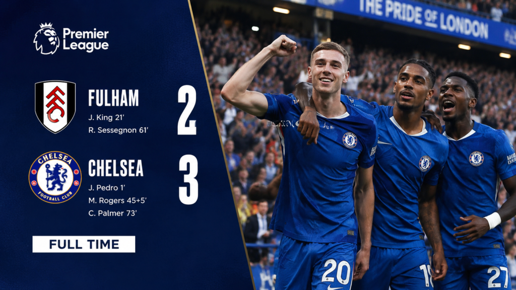 Fulham vs Chelsea: Chelsea Win 3-2 as Xabi Alonso Starts Premier League Era With Victory